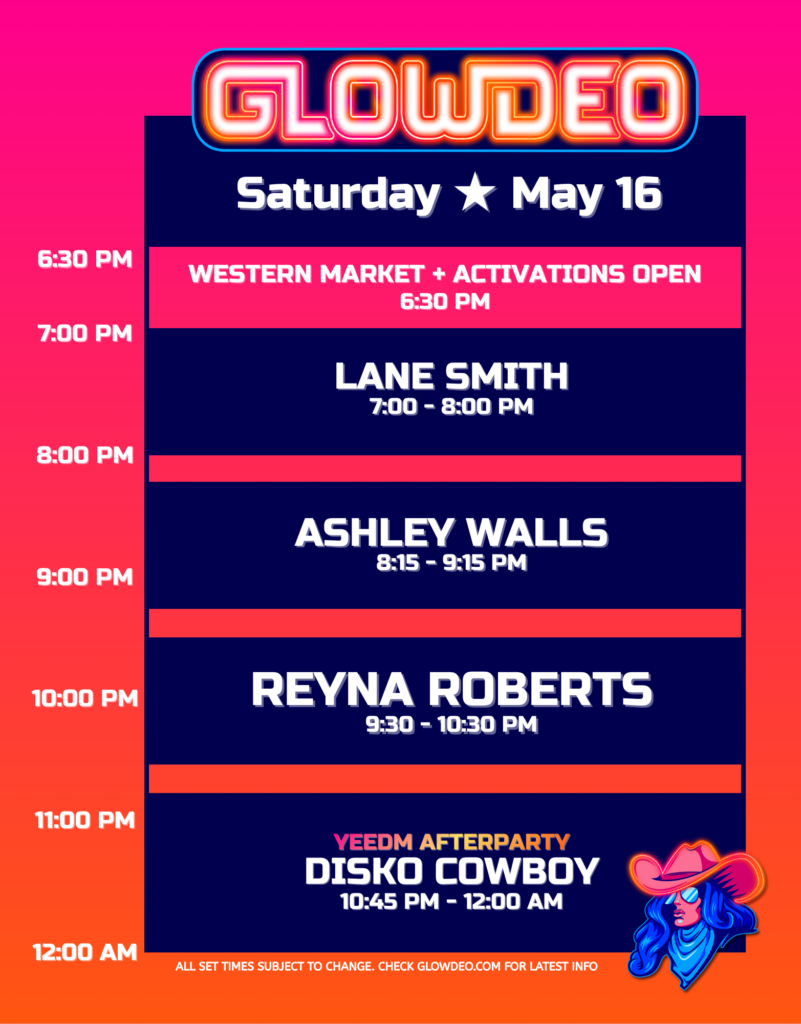 Glowdeo 2026 Schedule